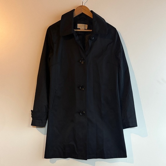 Michael Kors Trench Coat Black Medium - Picture 4 of 10